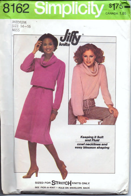 Simplicity 8162 Ladies Separates Top Skirt Vintage 1970's Sewing Pattern - VintageStitching - Vintage Sewing Patterns
