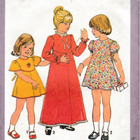 Simplicity 8321 Girls Child Dress Pattern Mini Maxi Length Vintage 1970's Sewing Pattern - VintageStitching - Vintage Sewing Patterns