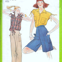 Simplicity 8447 Ladies Top Pants Shorts Vintage 1970's Sewing Pattern - VintageStitching - Vintage Sewing Patterns