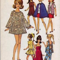 Simplicity 8466 Barbie Doll Clothes Wardrobe Vintage Pattern - VintageStitching - Vintage Sewing Patterns