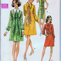 Simplicity 8656 Ladies Shirt Dress Vintage 1960's Sewing Pattern - VintageStitching - Vintage Sewing Patterns