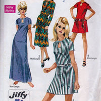 Simplicity 8722 Ladies Maxi Midi Mini Dress Vintage 1970's Sewing Pattern - VintageStitching - Vintage Sewing Patterns