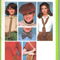 Simplicity 8723 Ladies Accessories Ties Purses Hat Bow Tie Vintage 1970's Sewing Pattern - VintageStitching - Vintage Sewing Patterns