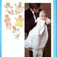 Simplicity 8971 Baby Infant Wardrobe Christening Gown Dress Bonnet Vintage 1970's Pattern - VintageStitching - Vintage Sewing Patterns