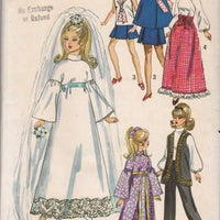 Simplicity 9097 Barbie Doll Clothes Wardrobe Vintage 1970's Pattern - VintageStitching - Vintage Sewing Patterns
