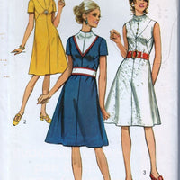 Simplicity 9258 Vintage 70's Sewing Pattern Ladies High Neck Dress - VintageStitching - Vintage Sewing Patterns
