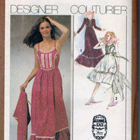 Simplicity 9350 Ladies Sundress Gown Jacket Vintage Sewing Pattern 1970's Designer Couturier - VintageStitching - Vintage Sewing Patterns