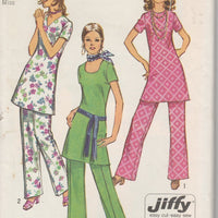 Simplicity 9363 Vintage 1970's Sewing Pattern Ladies Tunic Top Pants Jiffy - VintageStitching - Vintage Sewing Patterns
