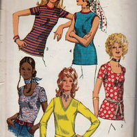 Simplicity 9365 Vintage 1970's Pattern Ladies Set of Blouses Back Zipper - VintageStitching - Vintage Sewing Patterns