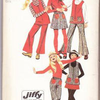 Simplicity 9590 Vintage Pattern Girls Tunic Skirt Pants Jiffy - VintageStitching - Vintage Sewing Patterns