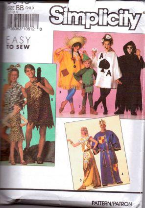 Simplicity 9945 Childrens Assorted Halloween Costume Vintage 1990's Sewing Pattern - VintageStitching - Vintage Sewing Patterns