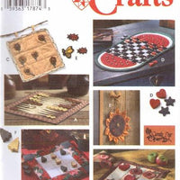 Simplicity Crafts 9517 Backgammon Checkers Tic-Tac-Toe Game Boards Sewing Pattern - VintageStitching - Vintage Sewing Patterns
