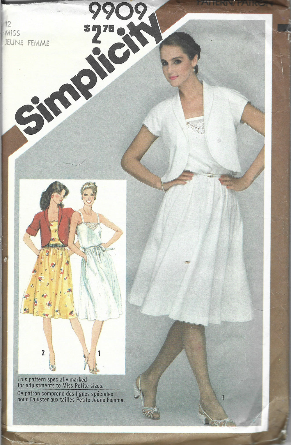 Simplicity 9909 sun dress vintage pattern