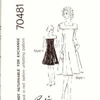 Spadea 70481 Ladies Dress Square Collar Vintage 1970's Sewing Pattern - VintageStitching - Vintage Sewing Patterns