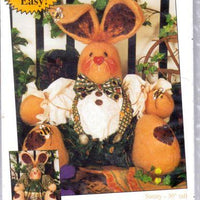 Stuffed Sunny Bunny Bumble Bee Friends Sewing Craft Pattern 1990's - VintageStitching - Vintage Sewing Patterns