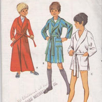 Style 3227 Boys Bath Robe Wrap Style Vintage Sewing Pattern 1970's - VintageStitching - Vintage Sewing Patterns