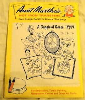 Vintage Transfer Pattern Gaggle of Geese Aunt Martha's 3819 - VintageStitching - Vintage Sewing Patterns