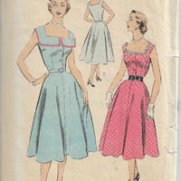 Advance 6429 Vintage Sewing Pattern 1950s Ladies Sleeveless Jumper Dress - VintageStitching - Vintage Sewing Patterns