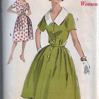 Advance 2950 Ladies Button Front Day Dress Vintage Sewing Pattern