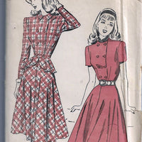 Advance 4693 Teen Two Piece Dress Vintage Sewing Pattern 1940s 