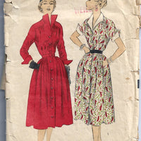Advance 6032 Button Front Dress Vintage Sewing Pattern