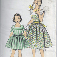 advance 7021 girls dress vintage pattern 1950s