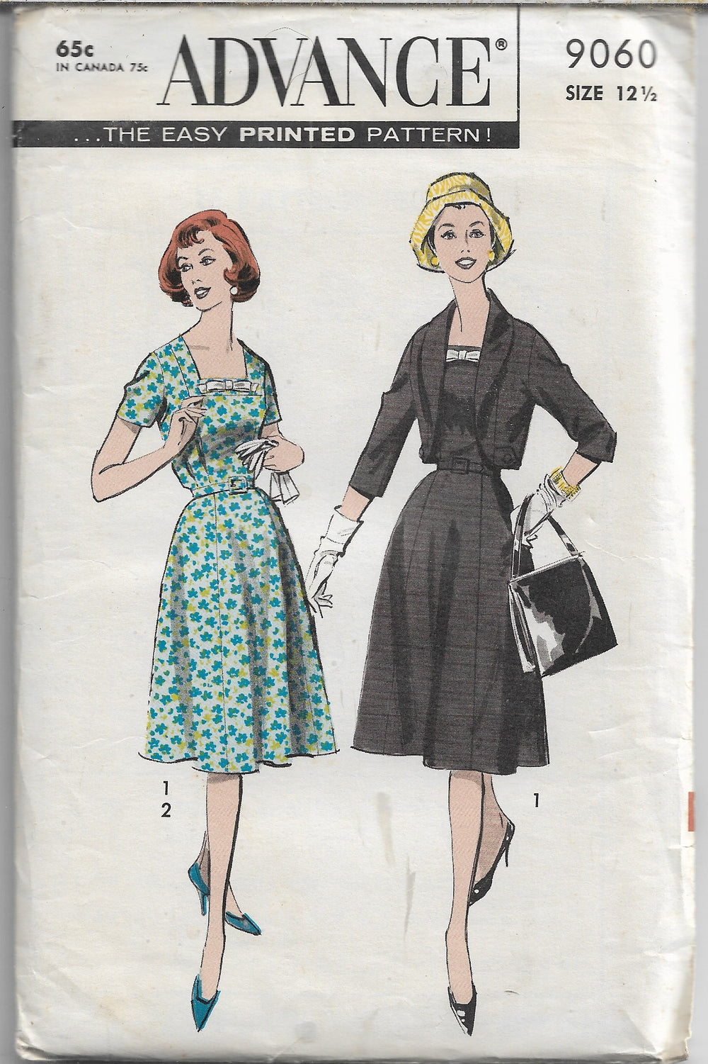 advance 9060 dress jacket vintage pattern