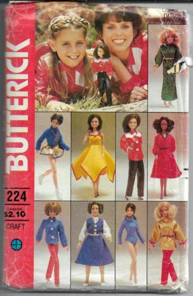 Butterick 224 Barbie Doll Clothing Vintage Sewing Craft Pattern Marie Osmond - VintageStitching - Vintage Sewing Patterns