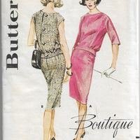 Butterick 2934 Vintage Sewing Pattern 1960s Ladies Back Buttoned Dress - VintageStitching - Vintage Sewing Patterns