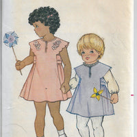 Butterick 3530 Little Girls Jumper Flared Dress Vintage Sewing Pattern 1980s - VintageStitching - Vintage Sewing Patterns