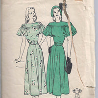 Butterick 4421 Ladies Dress Vintage Sewing Pattern 1940s - VintageStitching - Vintage Sewing Patterns