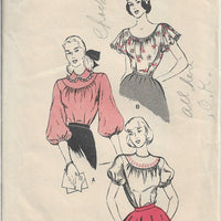Butterick 4488 Ladies Blouse Vintage Sewing Pattern Vintage Sewing Pattern 1940s - VintageStitching - Vintage Sewing Patterns