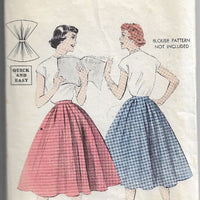 Butterick 7327 Vintage Sewing Pattern 1950s Ladies Full Skirt - VintageStitching - Vintage Sewing Patterns