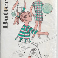 Butterick 9352 Little Girls Shorts Capri Pants Sportswear Vintage Sewi