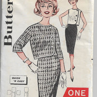 Butterick 9670  Ladies Bolero Jacket Slim Skirt Vintage Sewing Pattern 1960s - VintageStitching - Vintage Sewing Patterns