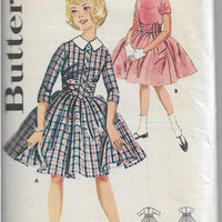 Butterick 9911 Vintage Sewing Pattern 1960s Girls Party Dress Full Skirted - VintageStitching - Vintage Sewing Patterns