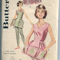Butterick 9982 Ladies Cobblers Apron Vintage Sewing Pattern 1960s - VintageStitching - Vintage Sewing Patterns