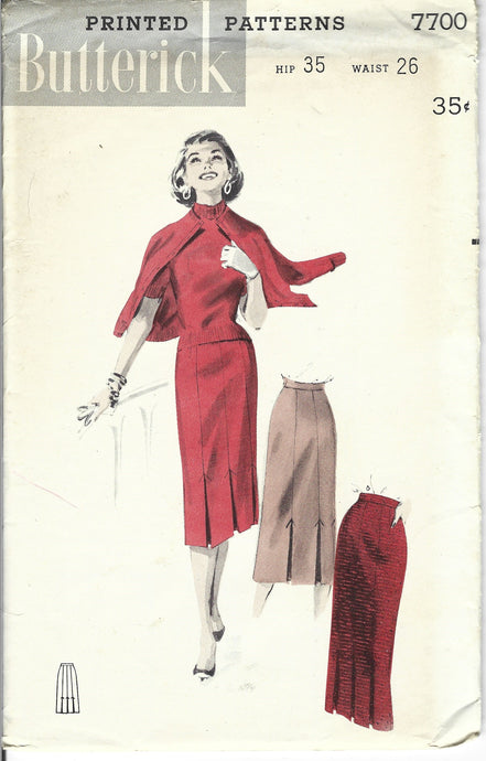 butterick 7700 skirt vintage patterrn