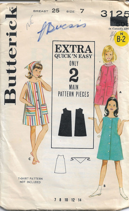 butterick 3125 beachdress vintage pattern