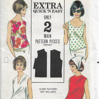 Butterick 3286 Ladies Sleeveless Blouse Vintage Sewing Pattern