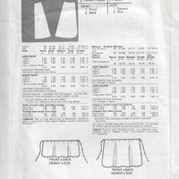 Butterick 3673 Wrap Reversible Skirt Vintage Sewing Pattern 1980s