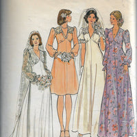 butterick 4036 wedding gown vintage pattern