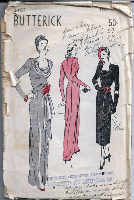 Butterick 4407 Ladies Evening Gown vintage pattern