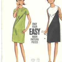 Butterick 4480 Ladies One Piece Slim Dress Vintage Pattern 1960s