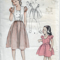 butterick 5132 girls dress vintage pattern 1950s