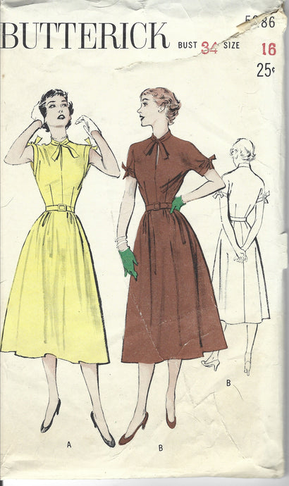 Butterick 5286 teen dress vintage pattern