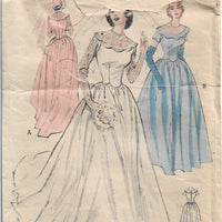 Butterick 5627 Wedding Gown Bridesmaid Vintage Sewing Pattern 1950s - VintageStitching - Vintage Sewing Patterns