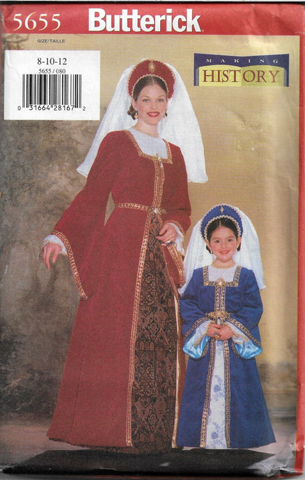 butterick 5655 renaissance costume pattern