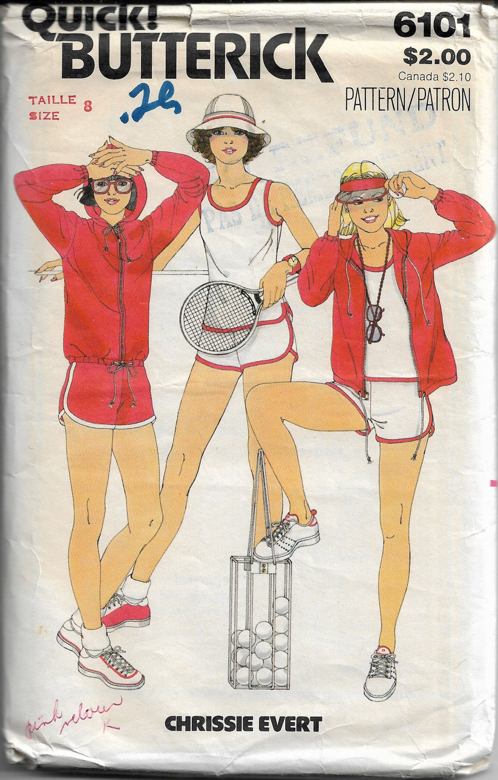 butterick 6101 tennis vintage pattern