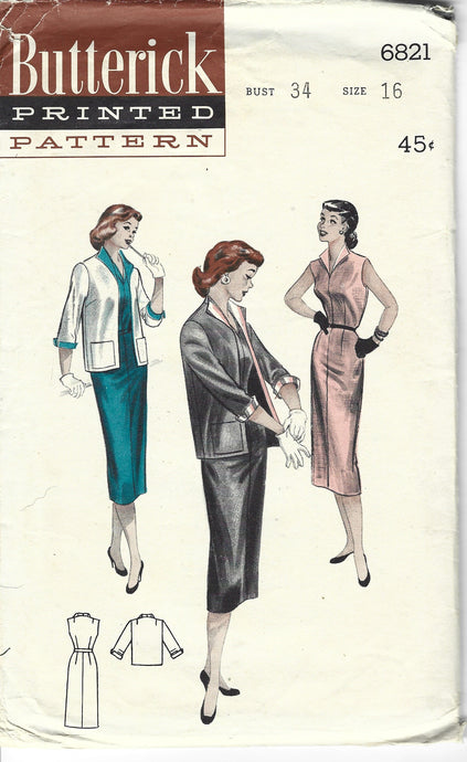 Butterick 6821 teen dress vintage pattern